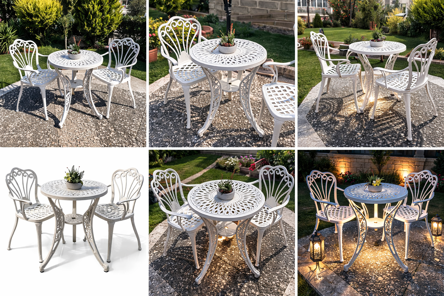 Istanbul Model Ferforje Görünümlü 60 Cm Çap Plastik Masa Ve Sandalye Balkon Takım Istanbul Model Ferforje Görünümlü 60 Cm Çap Plastik Masa Ve Sandalye Balkon Takım